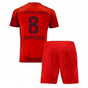 Bayern Munich Leon Goretzka #8 Dětské Domácí dres komplet 2024-25 Krátký Rukáv (+ trenýrky)